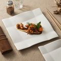 Origami-Inspired Square Ceramic Plate — Sculptural Fine Dining Tableware-0