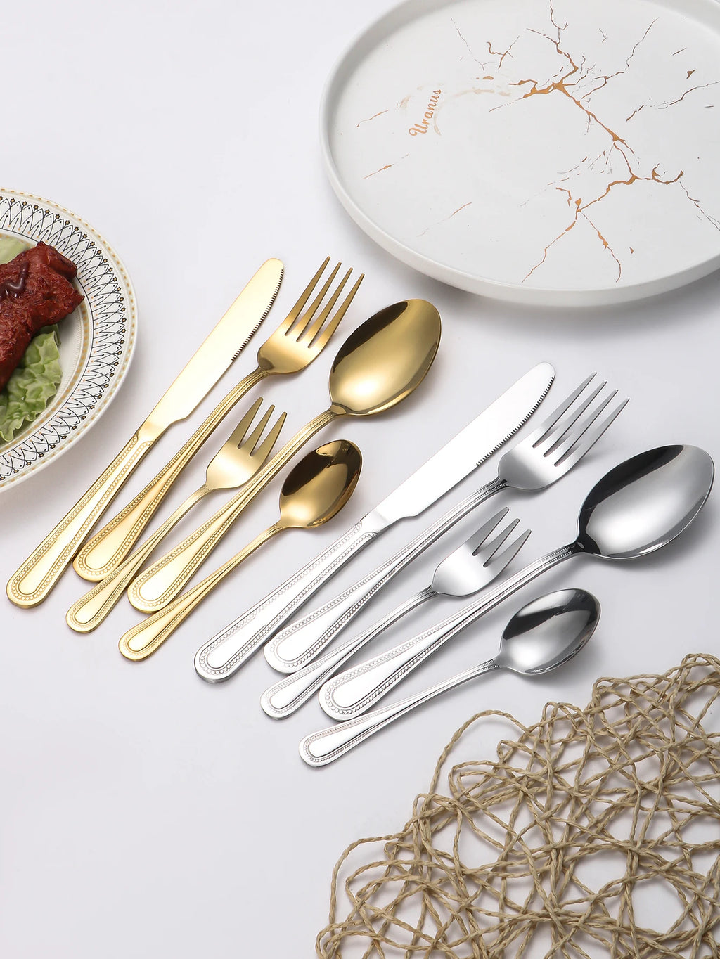 4/6/16/24pcs Steel Cutlery | Minimalist Design