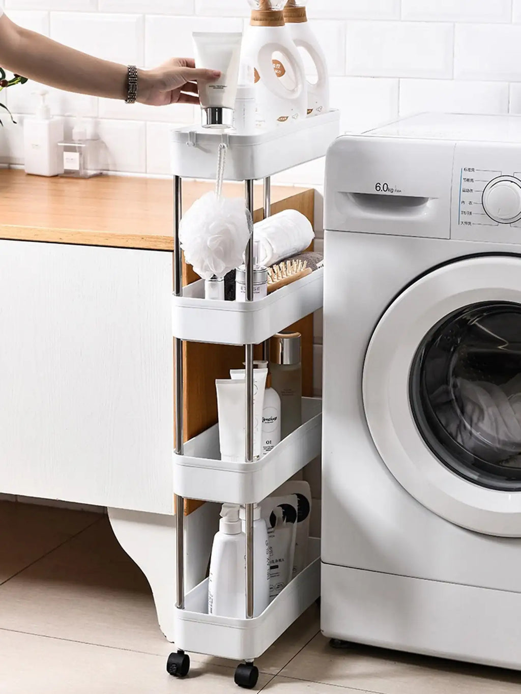 4 Tier Rolling Utility Cart | Curator Design