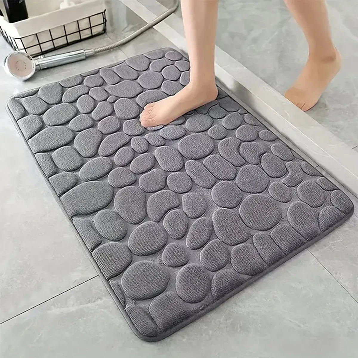 Cobblestone Bathroom Mat | Minimalist Design