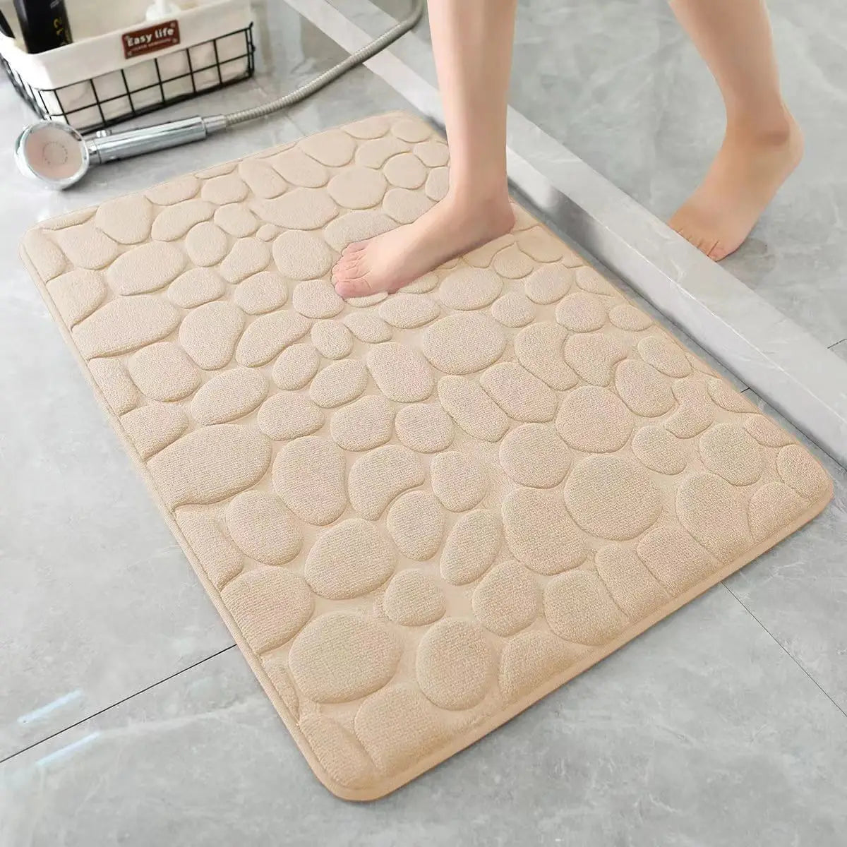 Cobblestone Bathroom Mat | Minimalist Design