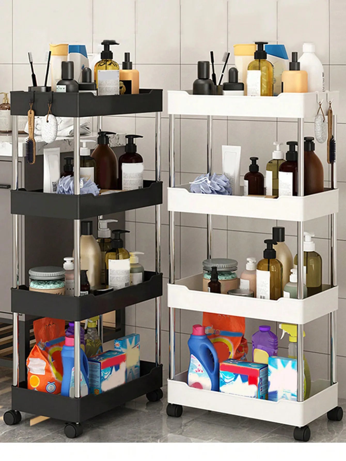 4 Tier Rolling Utility Cart | Curator Design