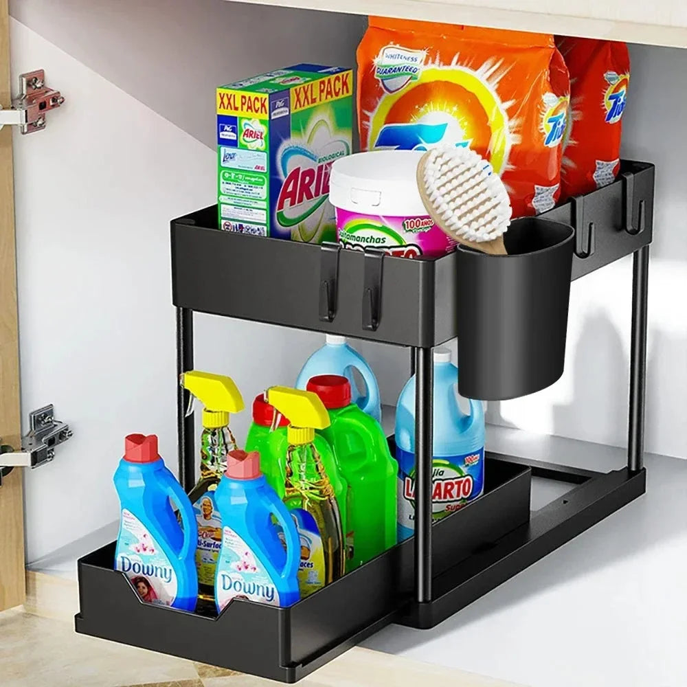 2 Tier Under Sink Organizer | Minimalist Design